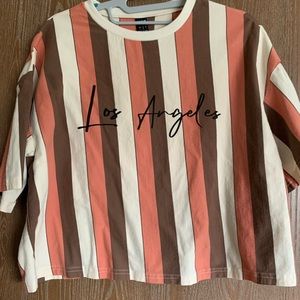 Striped crop top tshirt
